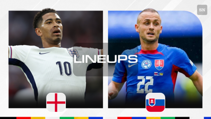 England national football team vs Slovakia national football team lineups